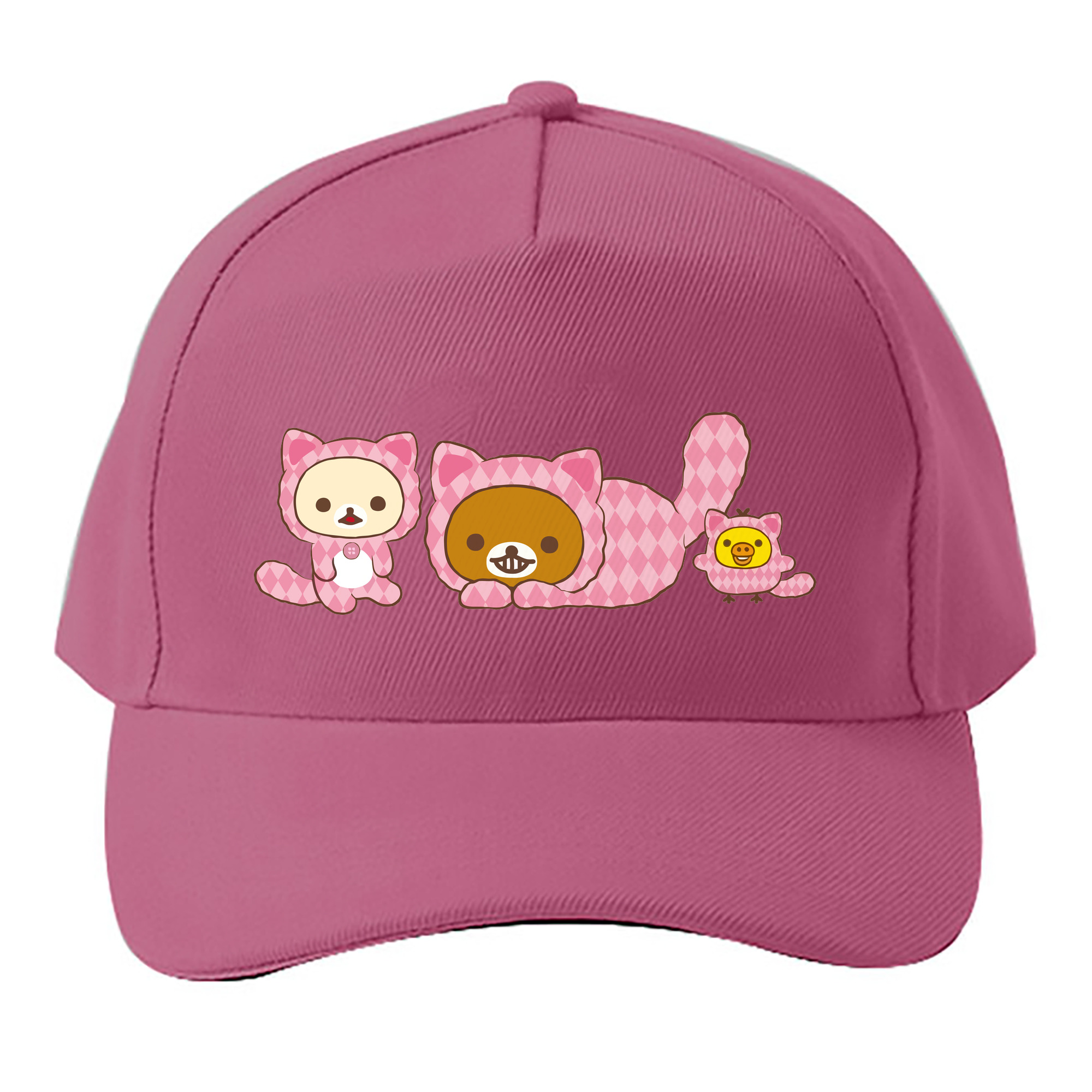 （画像用） リラックマ リラックマ キイロイトリ Rilakkuma Korilakkuma Kiiroitori ベースボールキャップ 綿100％ 男女兼用 帽子 スポーツ